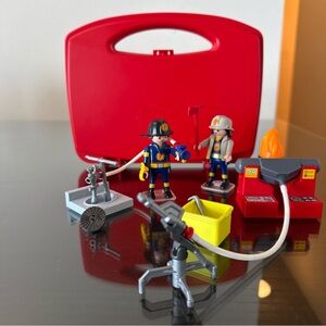 Playmobil City Action Firefighter Rescue 5651 Playset with Red Case
